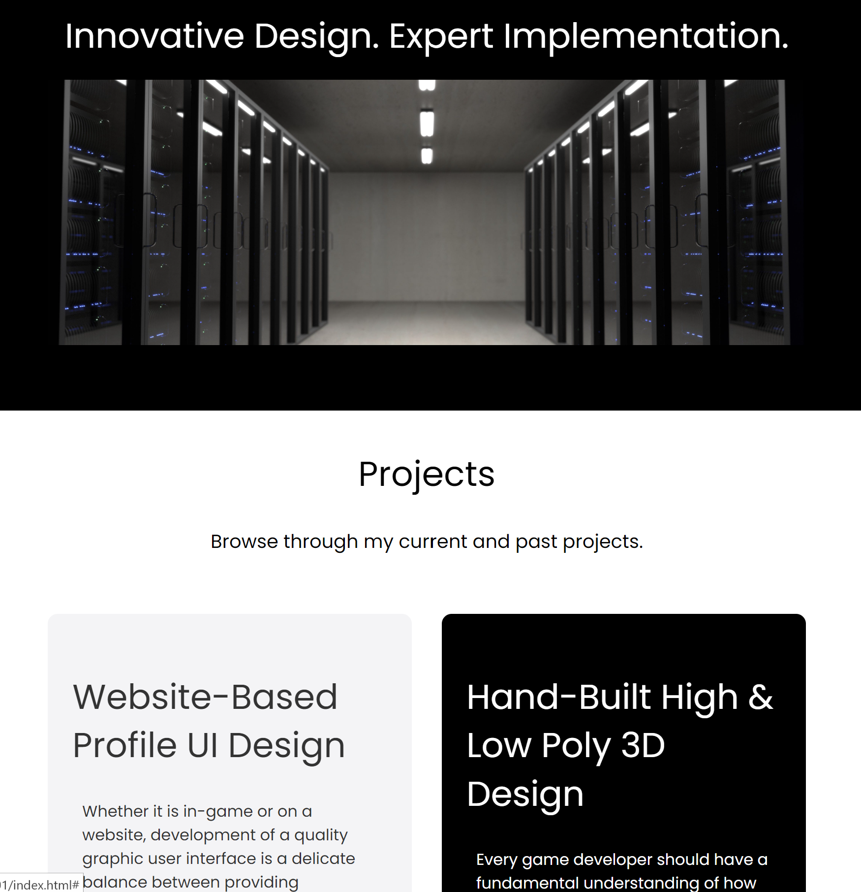 website homepage screenshot